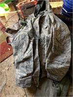 Parka, military bags,