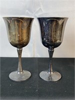 2 Salem Silver Plate Wine Goblets
