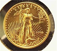 1/10 Oz 1999 American Gold Eagle Coin