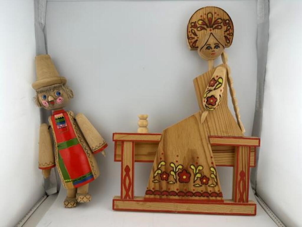 Russian Folk Art Wooden Dolls