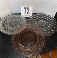 Assortment of Glass Serving Trays (3 Pieces)