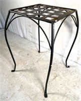 wrought iron patio end table