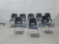 Eight Assorted Plastic Chairs See Info