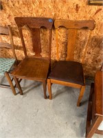 (2) Oak Chairs
