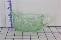 VINTAGE URANIUM GLASS CREAMER