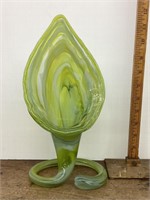 Art glass Jack-in-the-Pulpit vase