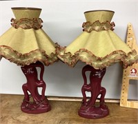 Pair of MCM ceramic table lamps
