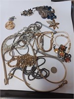 Lot of Various Goldtone, Silvertone Necklaces,