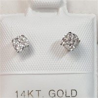 Certified 14K  Diamond(0.48Ct,I2-I3,G-H) Earrings