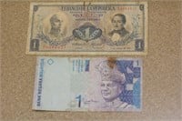 Lot of 2 Foreign Notes