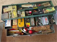 fishing tackle box full of tackle