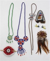 Native American Beaded Jewelry & Moccasin Top