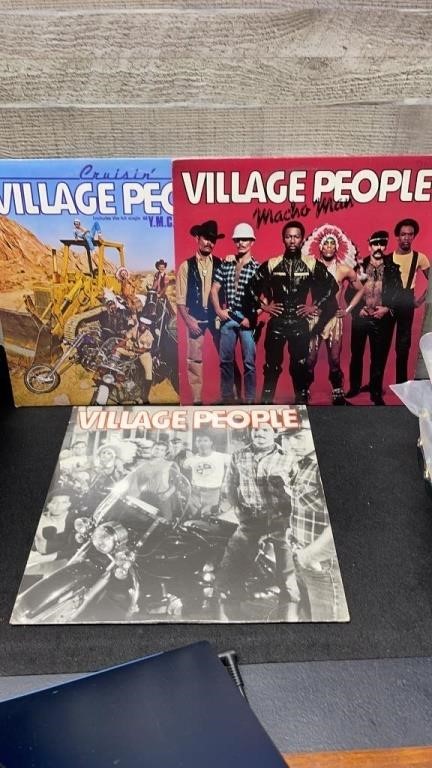 3 Villiage People LP'S ( Macho Man, Crusin, Villag