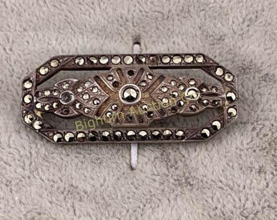 VTG Marceaite Sterling Silver Brooch