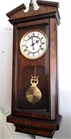 MAHOGANY HAMILTON WALL CLOCK WITH AT&T LOGO 31"L