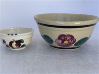 Vintage WATT pottery bowl Rio rose with a small