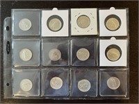 Set of 12 Canada 1967 quarters