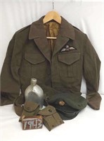 Military Memorabilia RCAF, Belt,  Canteen, Hat,