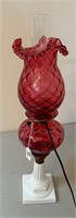 Vintage Ruby Glass Lamp