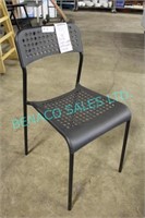 8X, BLACK LIGHT-WEIGHT PERFORATED CHAIRS