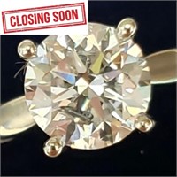 $6330 14K  Lab Grown Diamond (1.6Ct,Si2,F) Ring