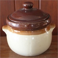 Stoneware Crock with Lid - 9" x 8.5"