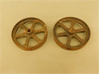 2 - Metal Wheels - 9" diameter
