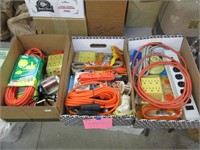 3 Boxes Electrical. Cords, Solder Etc.