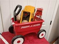plastic wagon with contents