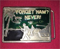 Vtg Belt Buckle Honoring Vietnam Veterans