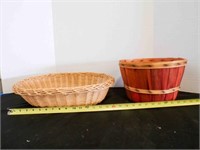 vintage bushel basket, wicker basket