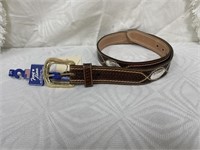 Tony Lama Leather Belt Sz 34