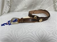 Tony Lama Leather Belt Sz 36