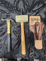 Two Hammers and Cordless Drill Holster