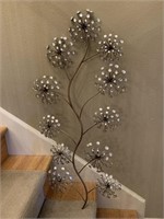 IRON JEWELED WALL DECOR - 39 X 19 “