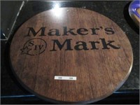 Makers Mark Woden Sign