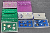 10 Sets US  Mint Proof Coins 1990-1999