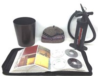 CD Booklet, Trash Can, WinterHat & Air Pump