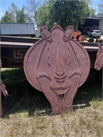 Metal rhinoceros concrete stamp. 5' x 4'