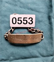 Sterling Silver Bracelet, Inscribed with Name