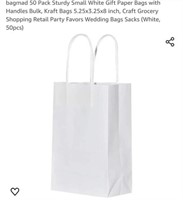 MSRP $17 50 Pack White Gift Bags