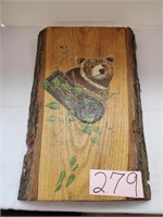 Bear Wooden Wall Plaque