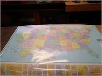 World map and United States map