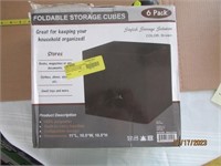 Unused Foldable Stogae Cubes Brown 11L 10.5W 10.5H
