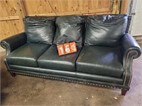 green leather couch 84 in