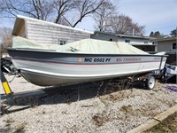 1991 Smokercraft 16'Aluminum Boat w/ Trailer