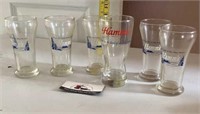 Hamms beer glasses