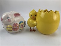 Two ceramic Easter decorations
