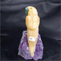 Natural Stone Handcarved Quartz Bird