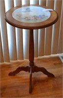 27" Tall Table w/ Maxie Painted Porcelain Inlay